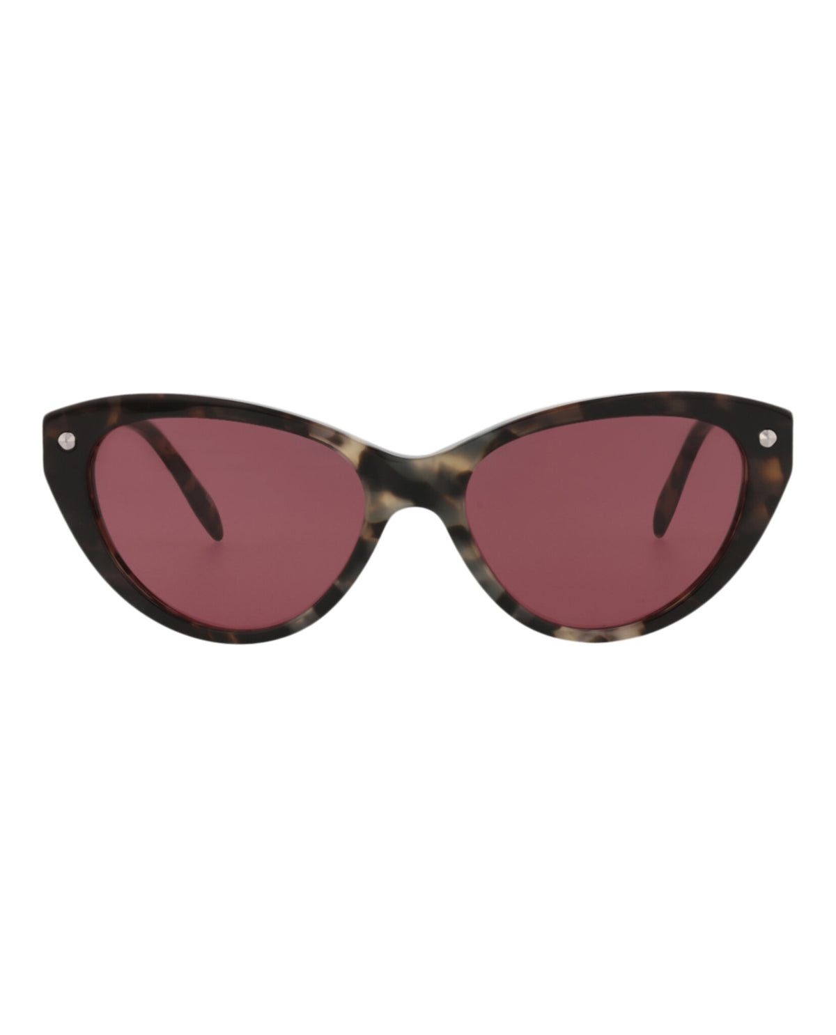 Alexander McQueen AM0189S Havana Havana Violet Cat Eye Sunglasses