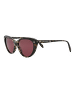 Alexander McQueen AM0189S Havana Havana Violet Cat Eye Sunglasses
