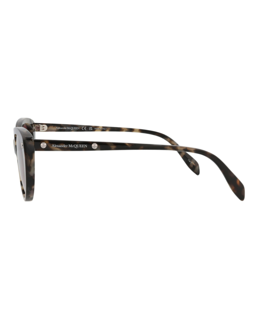 Alexander McQueen AM0189S Havana Havana Violet Cat Eye Sunglasses