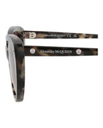 Alexander McQueen AM0189S Havana Havana Violet Cat Eye Sunglasses