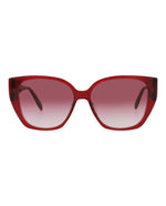 Alexander McQueen AM0284S Burgundy Burgundy Red Cat Eye Sunglasses