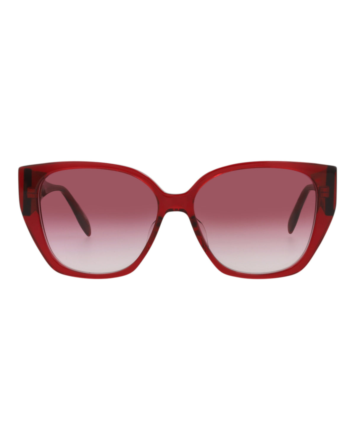 Alexander McQueen AM0284S Burgundy Burgundy Red Cat Eye Sunglasses