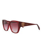 Alexander McQueen AM0284S Burgundy Burgundy Red Cat Eye Sunglasses