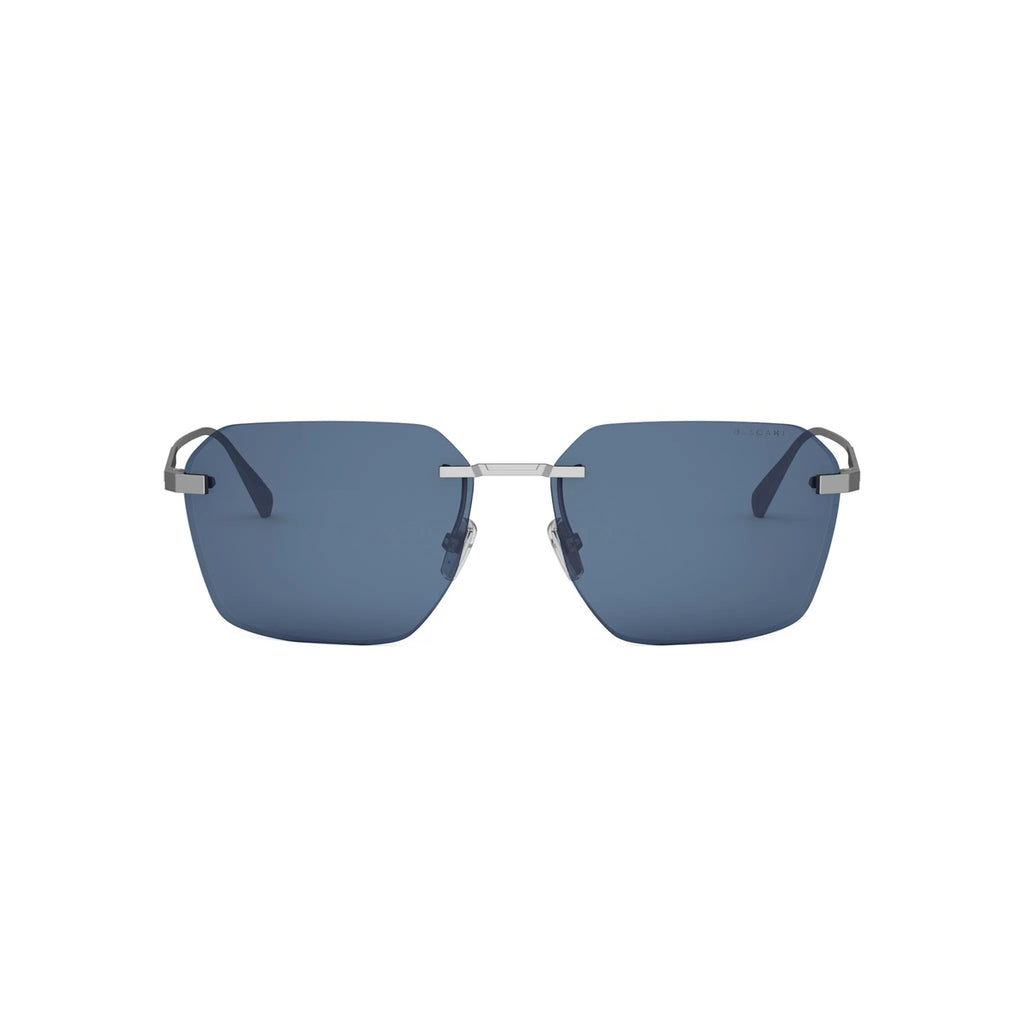 17V - Titanium Matte Silver with Blue Normal lenses