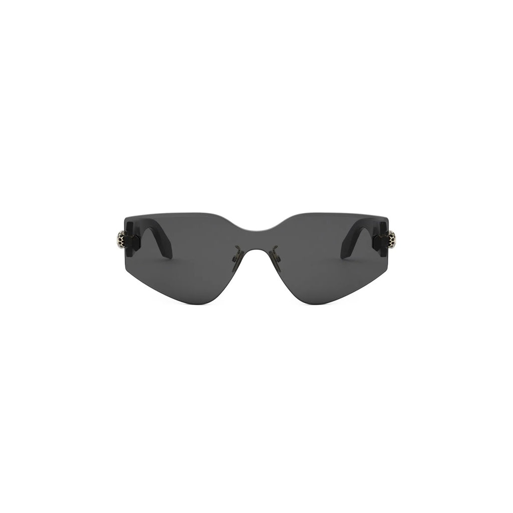 01A - Metal Shiny Black with Grey Normal lenses