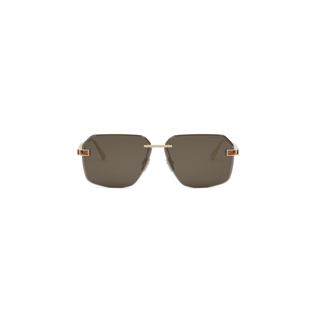 32E - Metal Shiny Yellow with Brown Normal lenses