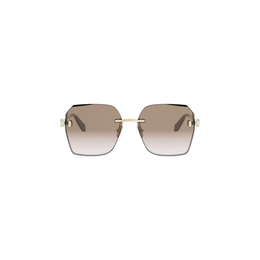 33F - Metal Shiny Yellow with Brown Gradient lenses