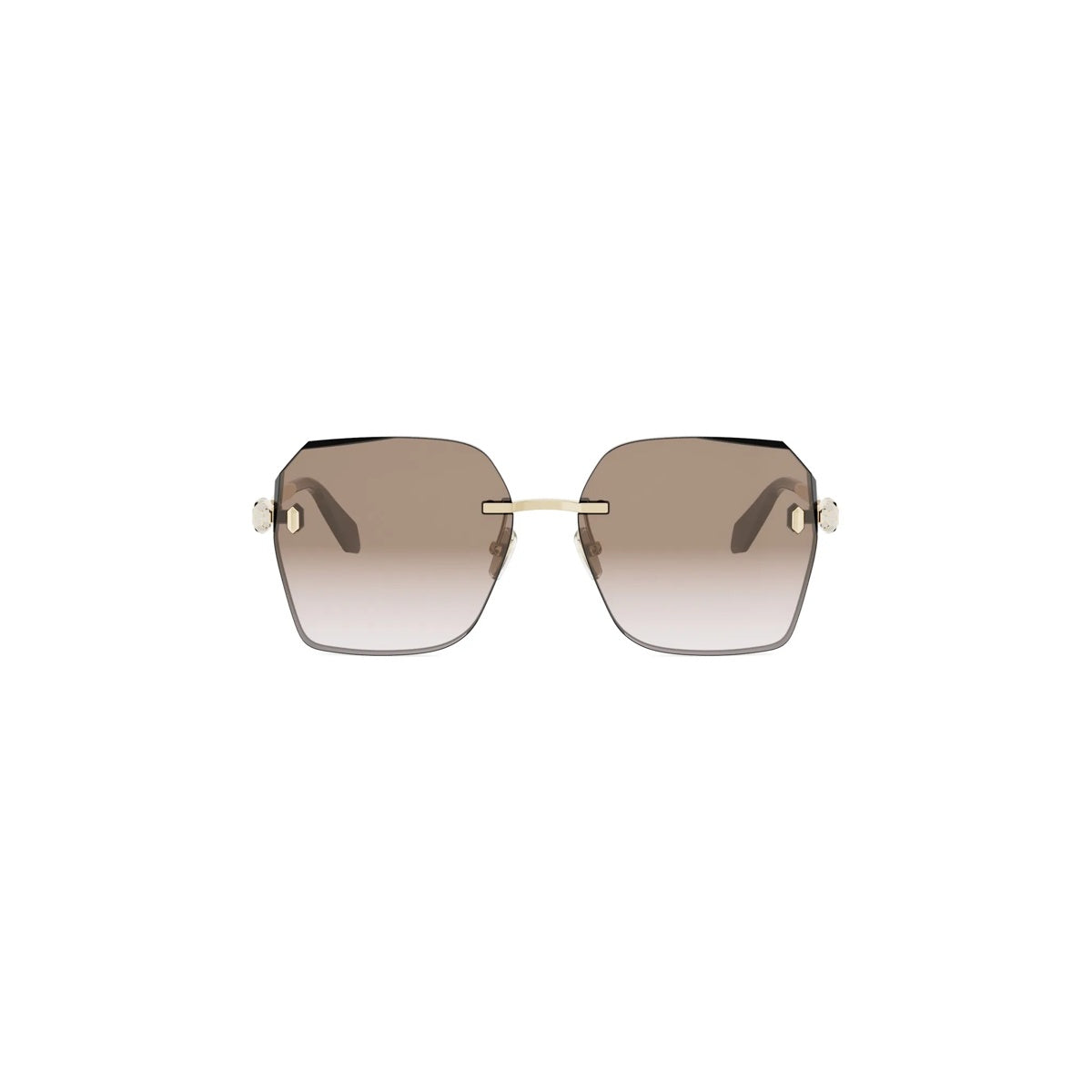 33F - Metal Shiny Yellow with Brown Gradient lenses