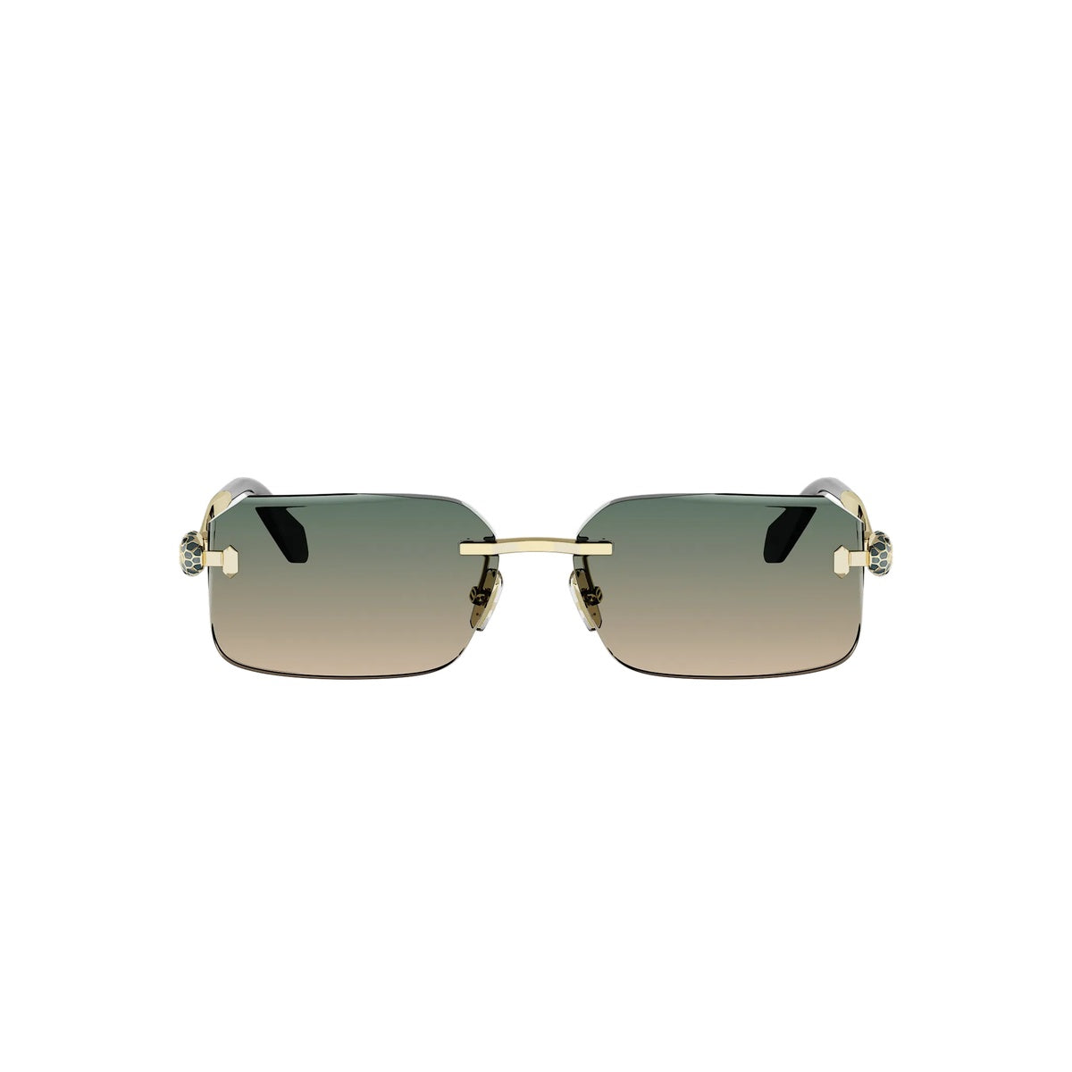 33P - Metal Matte Clear Gold / Gradient Green
