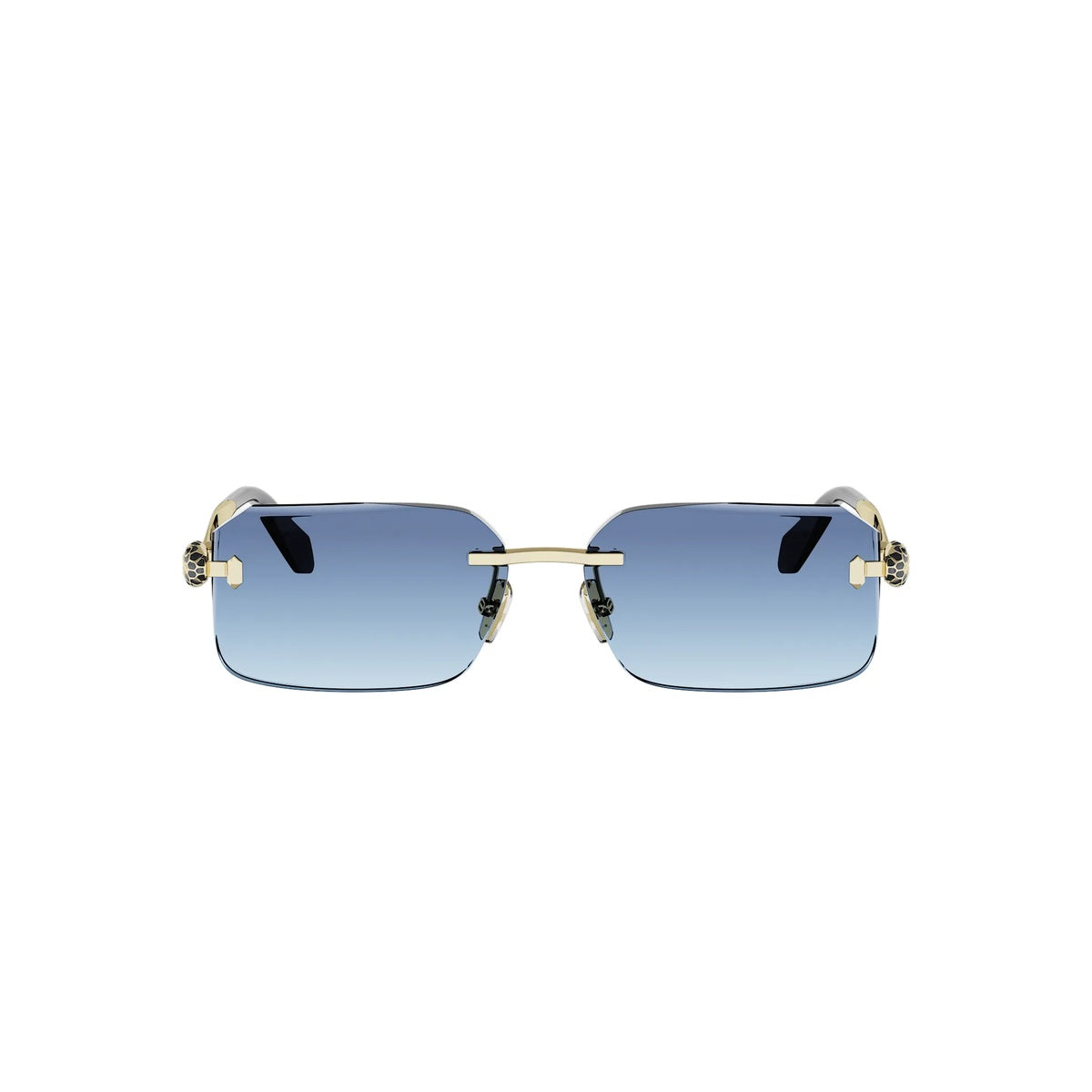33W - Metal Matte Clear Gold / Gradient Blue