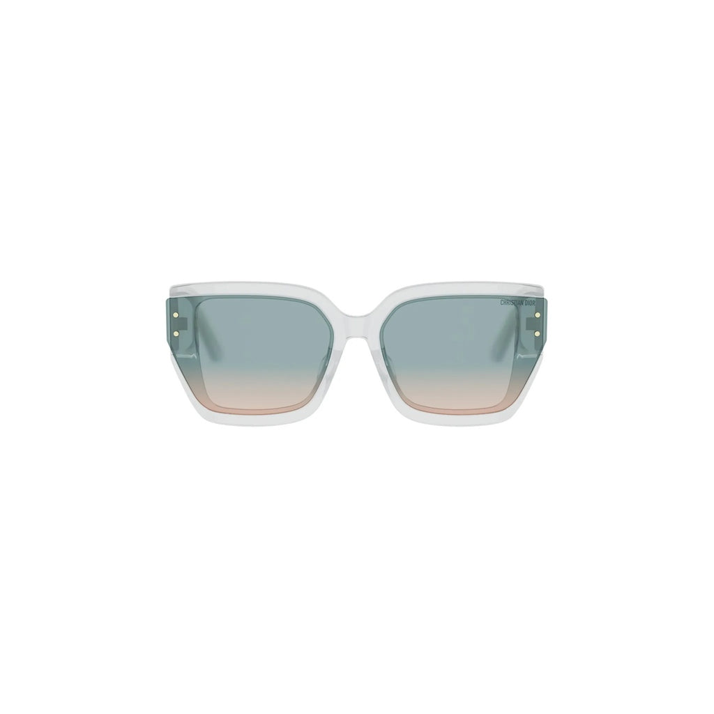 45C2 - Acetate Shiny Grey with Green Gradient lenses