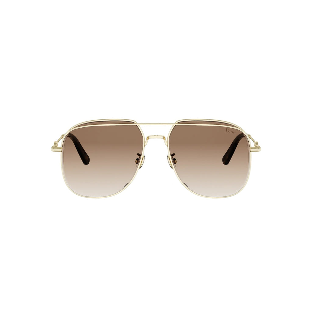 B0F1 - Metal Shiny Gold with Brown Gradient lenses