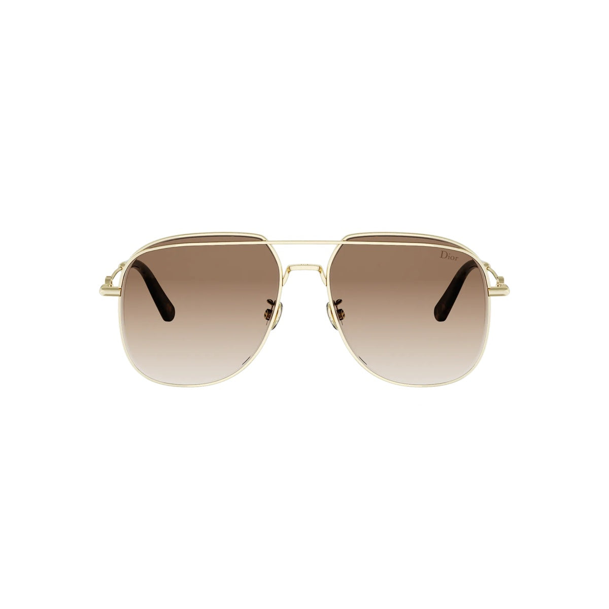 B0F1 - Metal Shiny Gold with Brown Gradient lenses