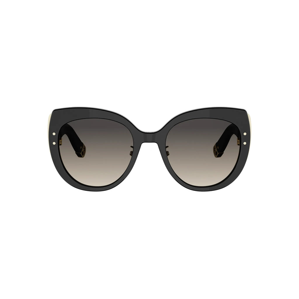 12A1 - Metal Shiny Black with Grey Gradient lenses