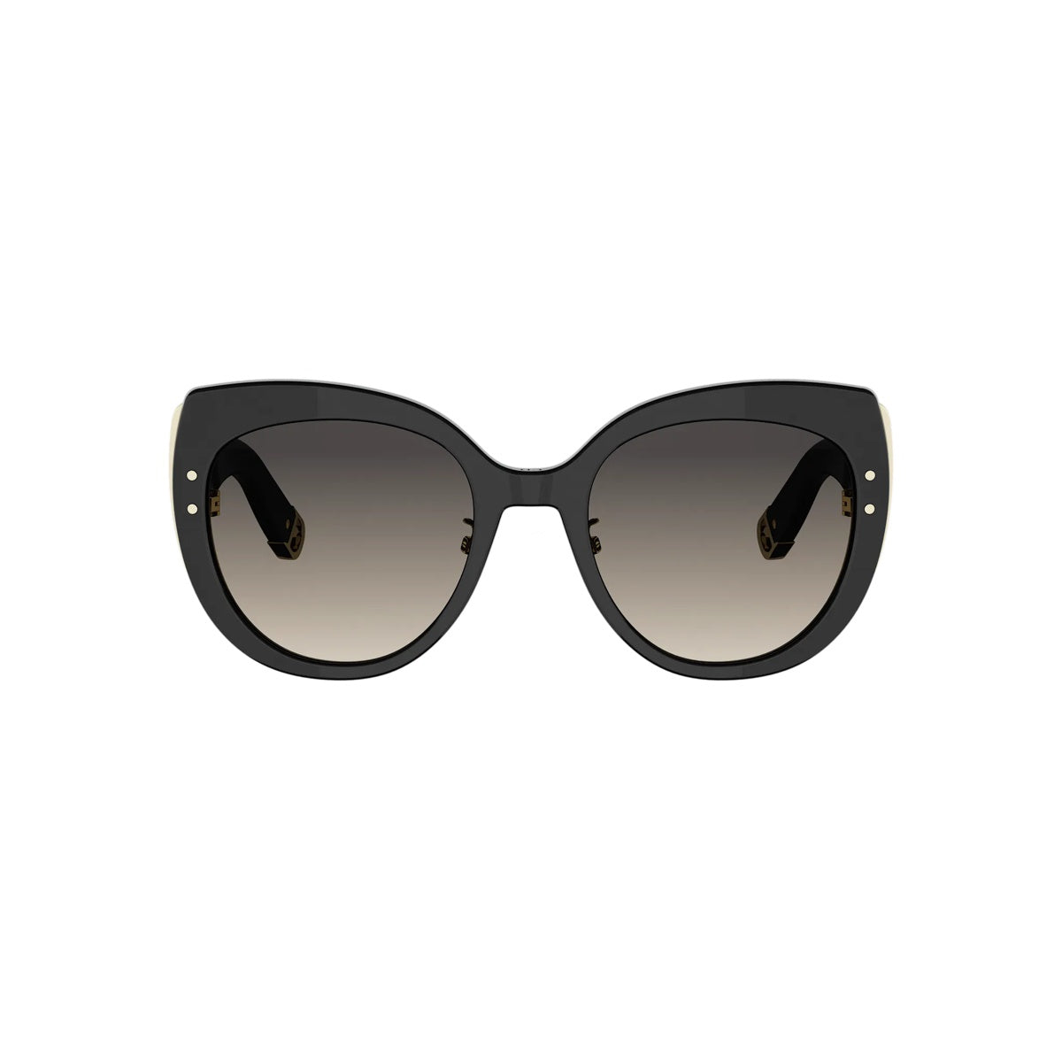 12A1 - Metal Shiny Black with Grey Gradient lenses