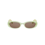 55F0 - Acetate Shiny Green with Brown Normal lenses