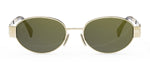 Celine Metal Triomphe CL 40235 U 30N Oval Sunglasses