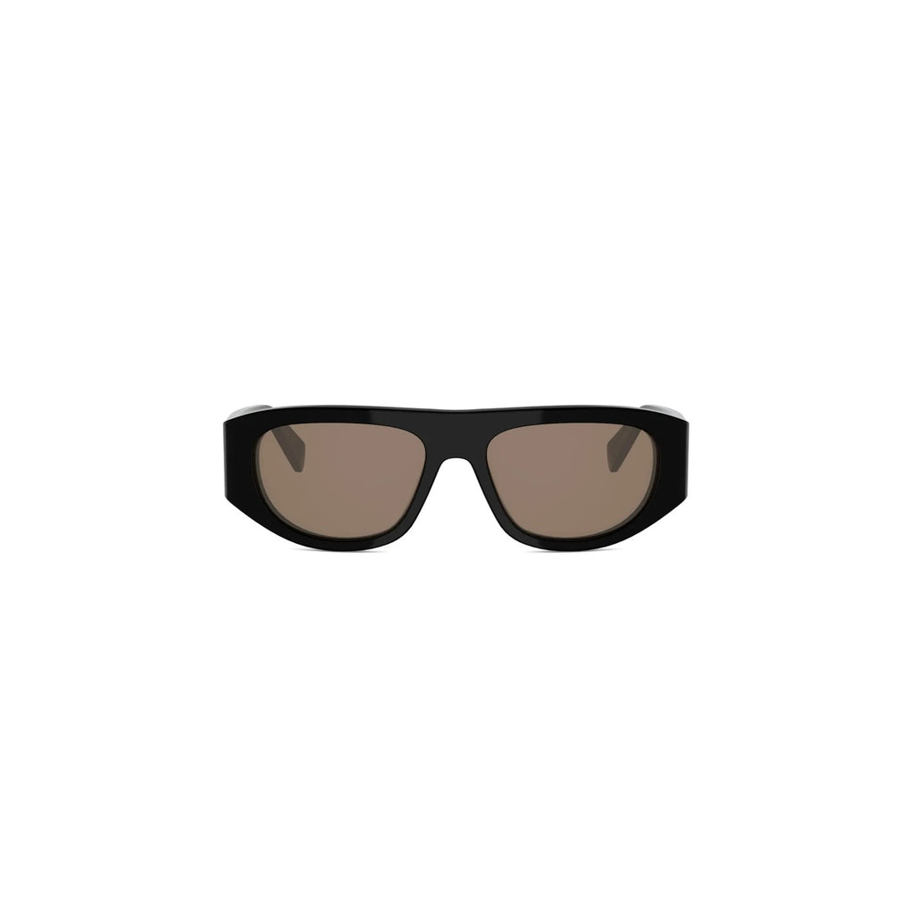 01E - Acetate Shiny Black with Brown Normal lenses