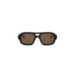 01E - Acetate Shiny Black with Brown Normal lenses