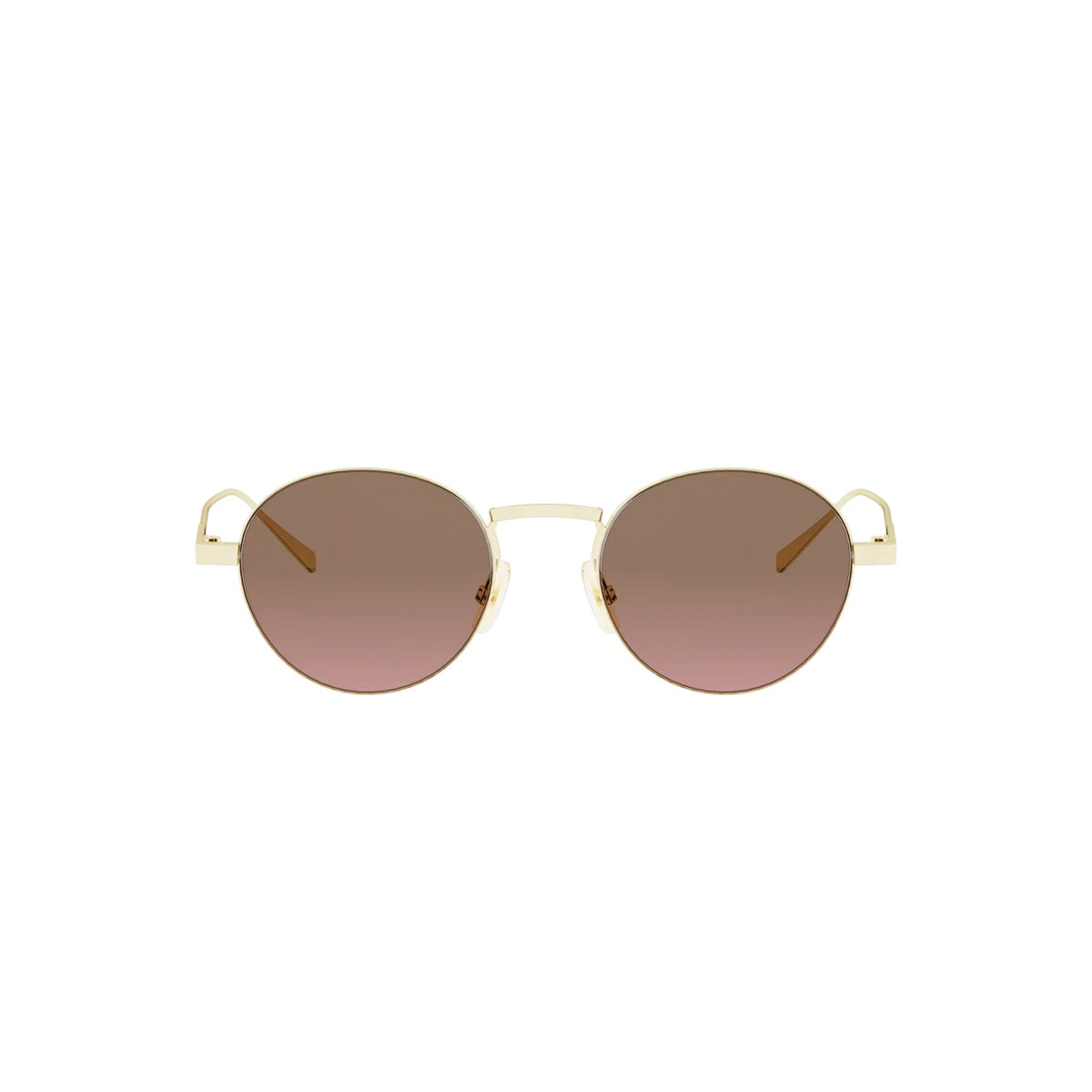 32F - Metal Shiny Gold with Brown Gradient lenses