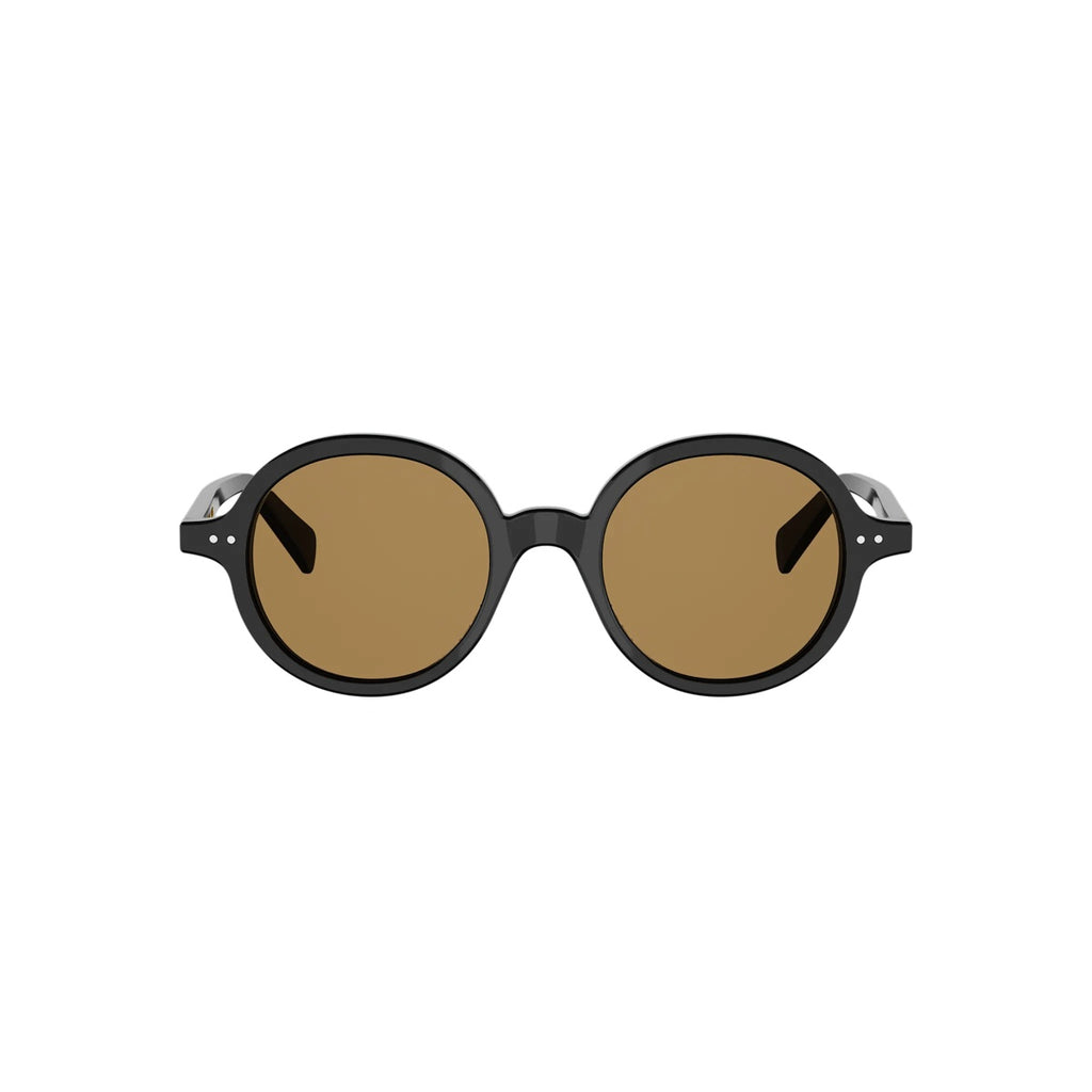 01J - Acetate Shiny Black with Brown Normal lenses