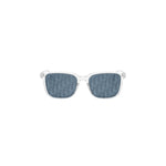 85B8 - Acetate Shiny Transparent with Blue Pattern lenses