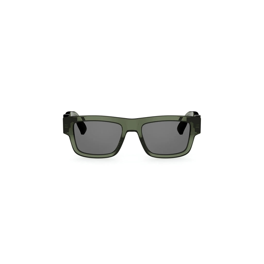 55A0 - Acetate Shiny Green with Grey Normal lenses
