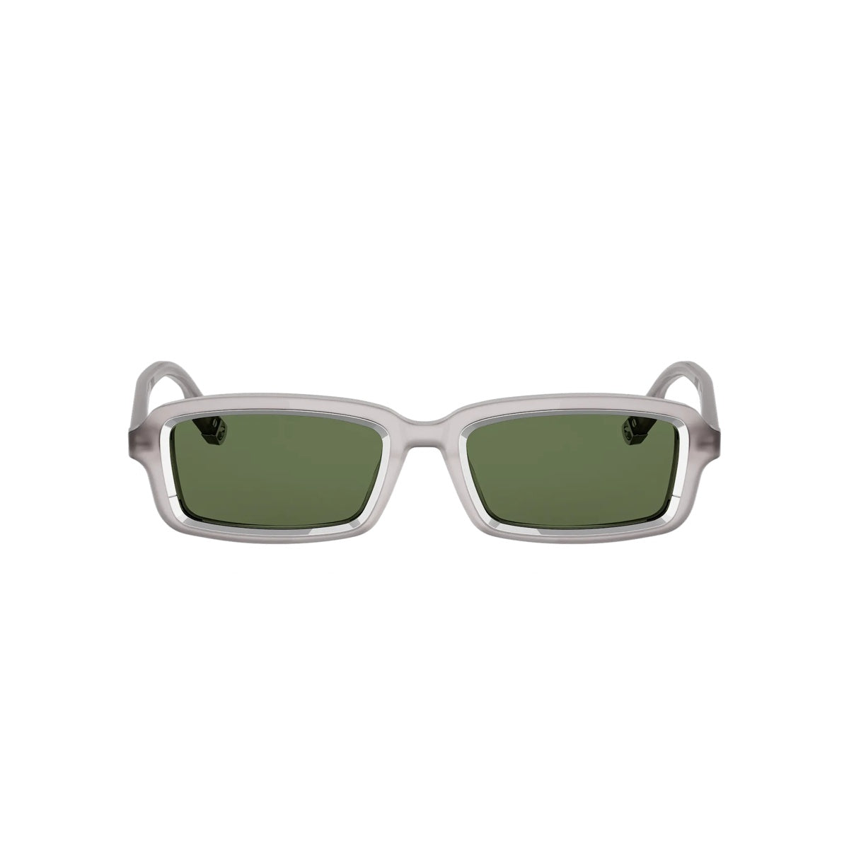 45C0 - Acetate Shiny Grey with Green Normal lenses