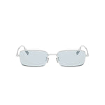 F0B0 - Metal Shiny Silver with Blue Normal lenses