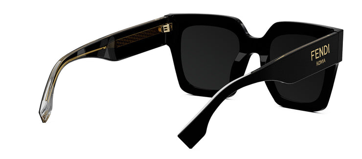 Fendi ROMA FE 40101I 01A Black Square Sunglasses