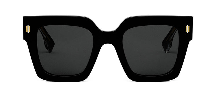 Fendi ROMA FE 40101I 01A Black Square Sunglasses