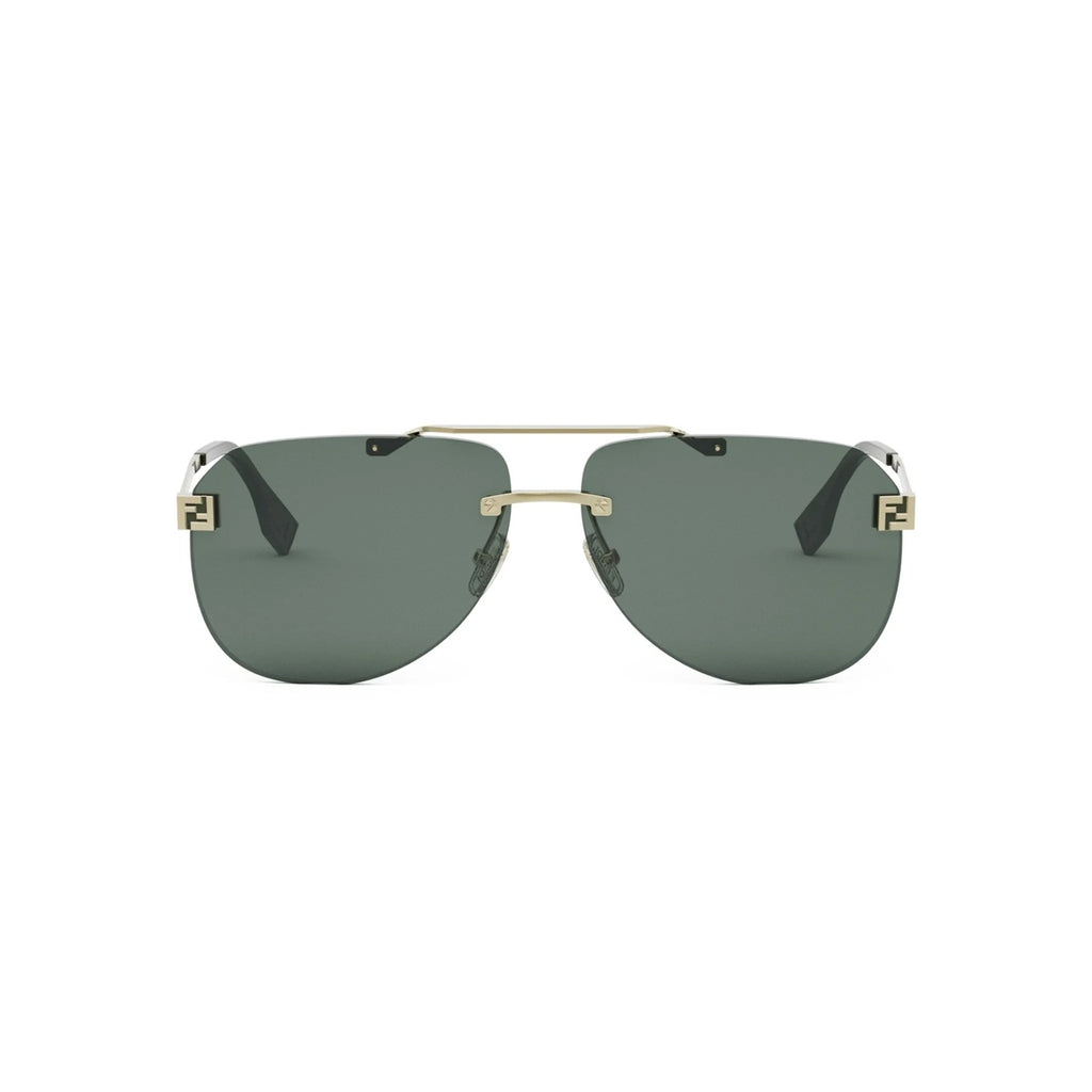 32N - Metal Shiny Clear Gold / Green
