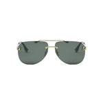32N - Metal Shiny Clear Gold / Green