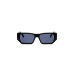 01V - Acetate Shiny Black with Blue Normal lenses