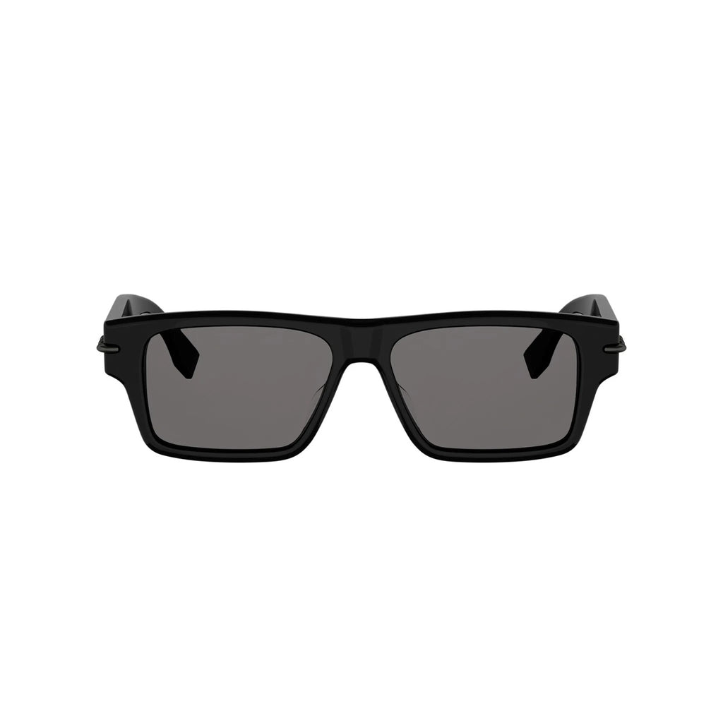 01A - Acetate Shiny Black with Grey Normal lenses