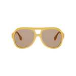 39E - Acetate Shiny Yellow with Brown Normal lenses