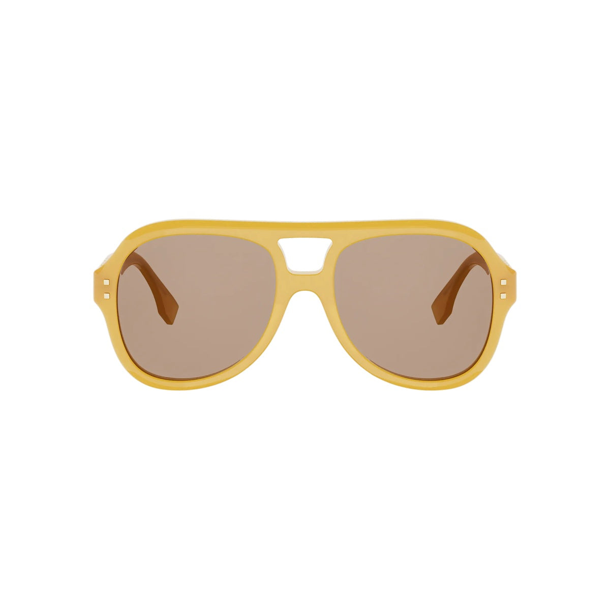 39E - Acetate Shiny Yellow with Brown Normal lenses