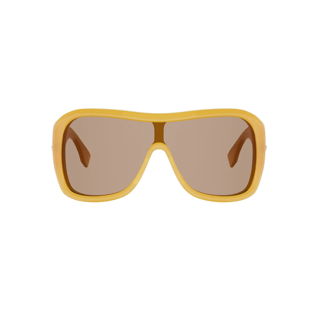 39E - Acetate Shiny Yellow with Brown Normal lenses