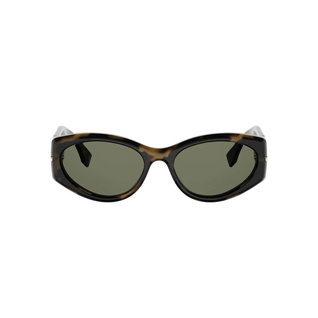 55N - Acetate Shiny Havana with Green Normal lenses