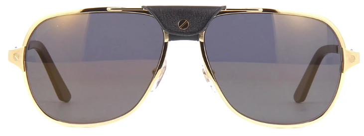 Cartier CT0165S 007 Navigator Polarized Sunglasses