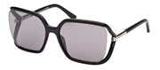 Tom Ford SOLANGE-02 W FT1089 01C Oversized Square Sunglasses