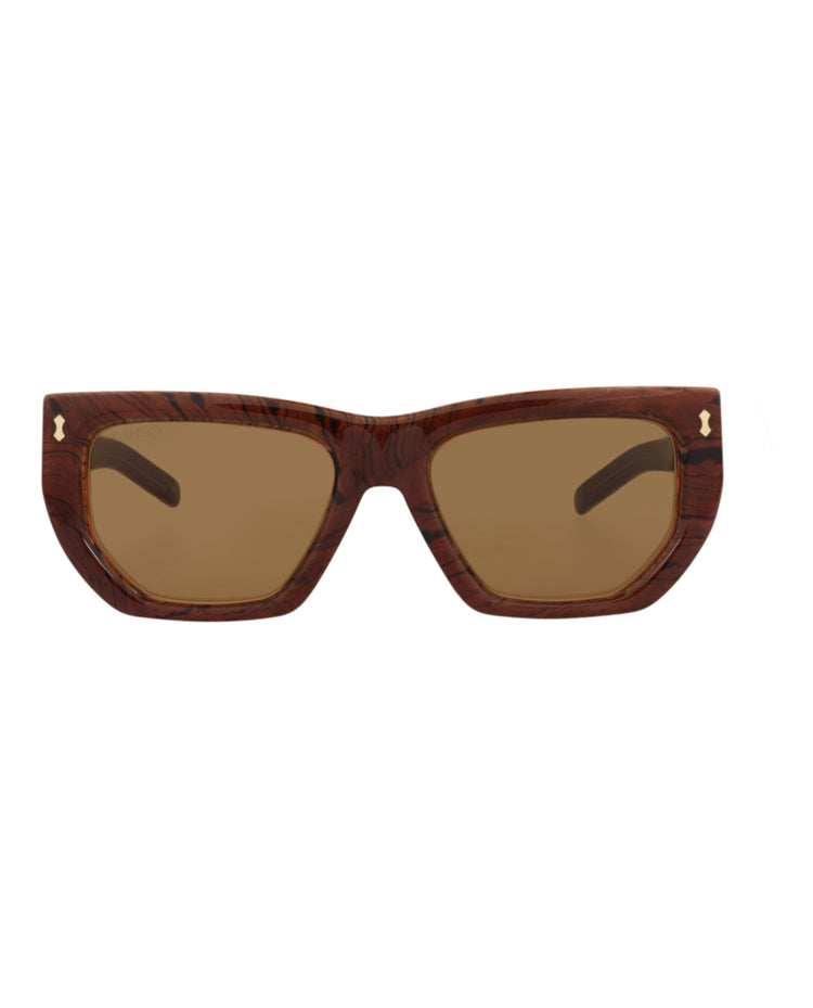 Gucci GG1520S W Pink Pink Brown Cat Eye Sunglasses