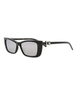 Gucci GG1681S W Black Black Silver Cat Eye Sunglasses