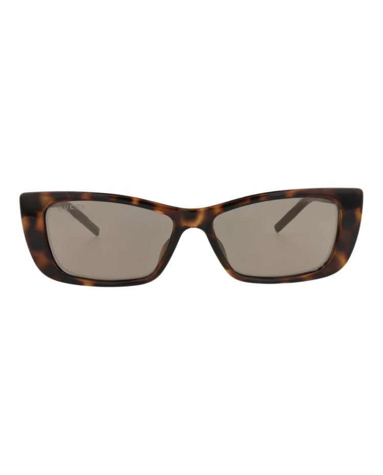 Gucci GG1681S W Havana Havana Grey Cat Eye Sunglasses