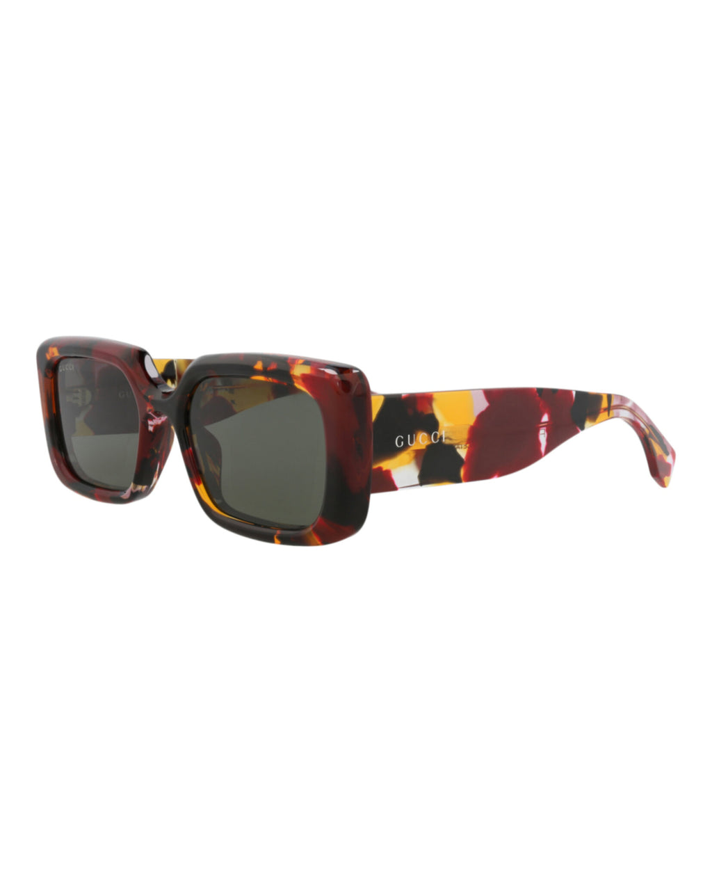Gucci GG1906S W Burgundy Burgundy Grey Square/Rectangle Sunglasses