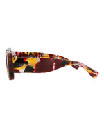 Gucci GG1906S W Burgundy Burgundy Grey Square/Rectangle Sunglasses