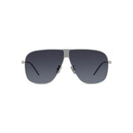 16B - Metal Shiny Silver with Grey Gradient lenses