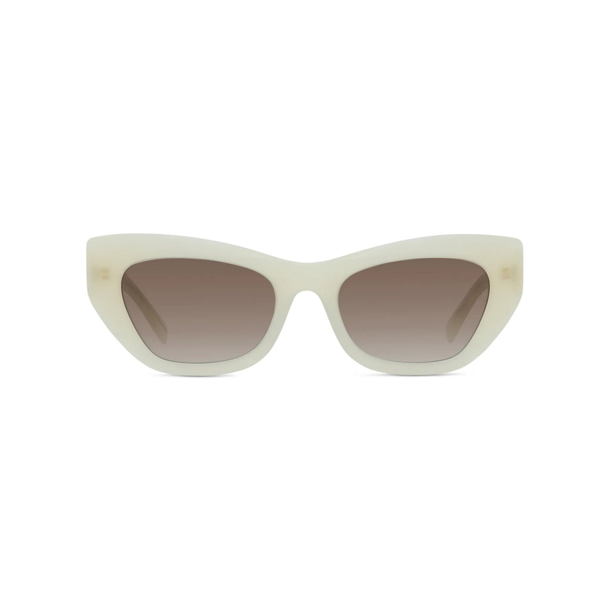 25F - Acetate Matte White with Brown Gradient lenses