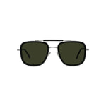 16N - Metal Shiny Silver with Green Normal lenses