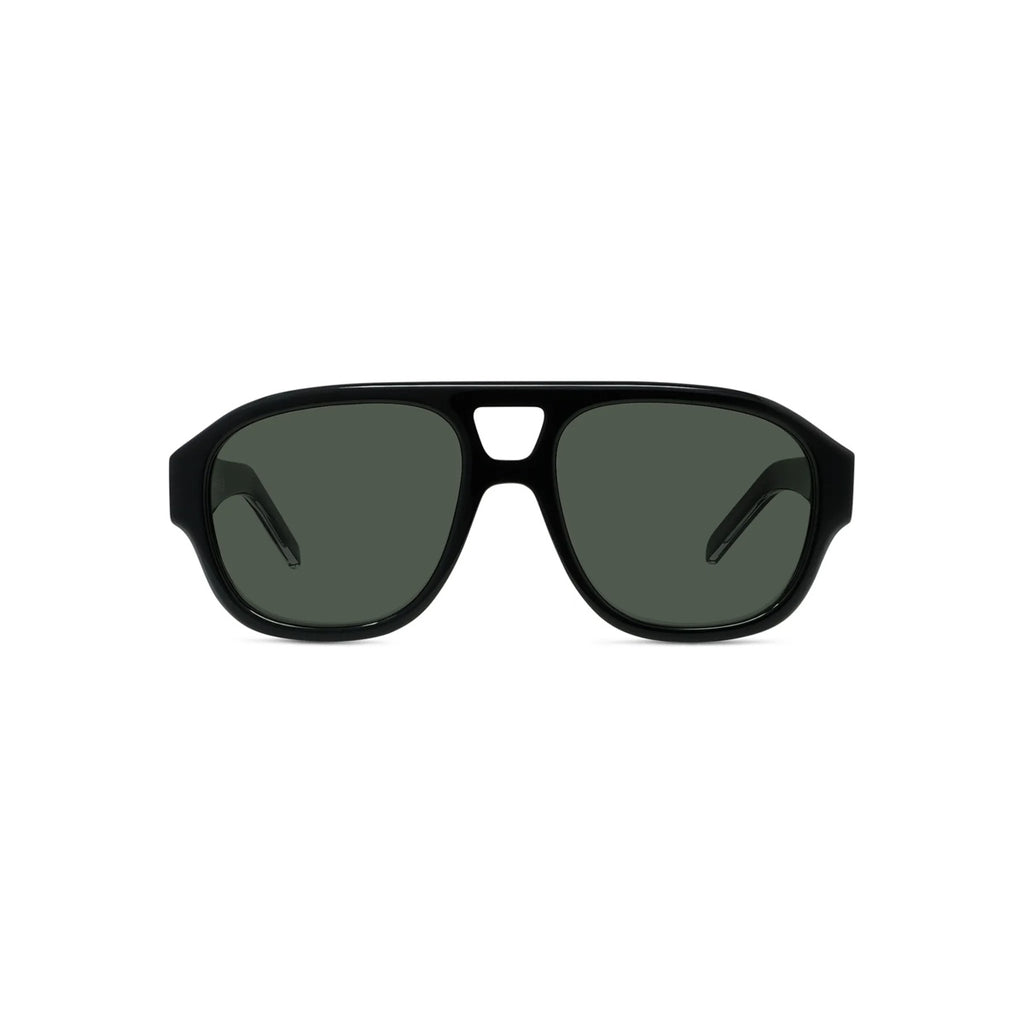 01N - Acetate Shiny Black with Green Normal lenses